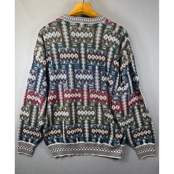 Vintage CT Design Nordic Knit Sweater Mens Size L‎ Abstract Multicolor Dad Cosby - Picture 3 of 11